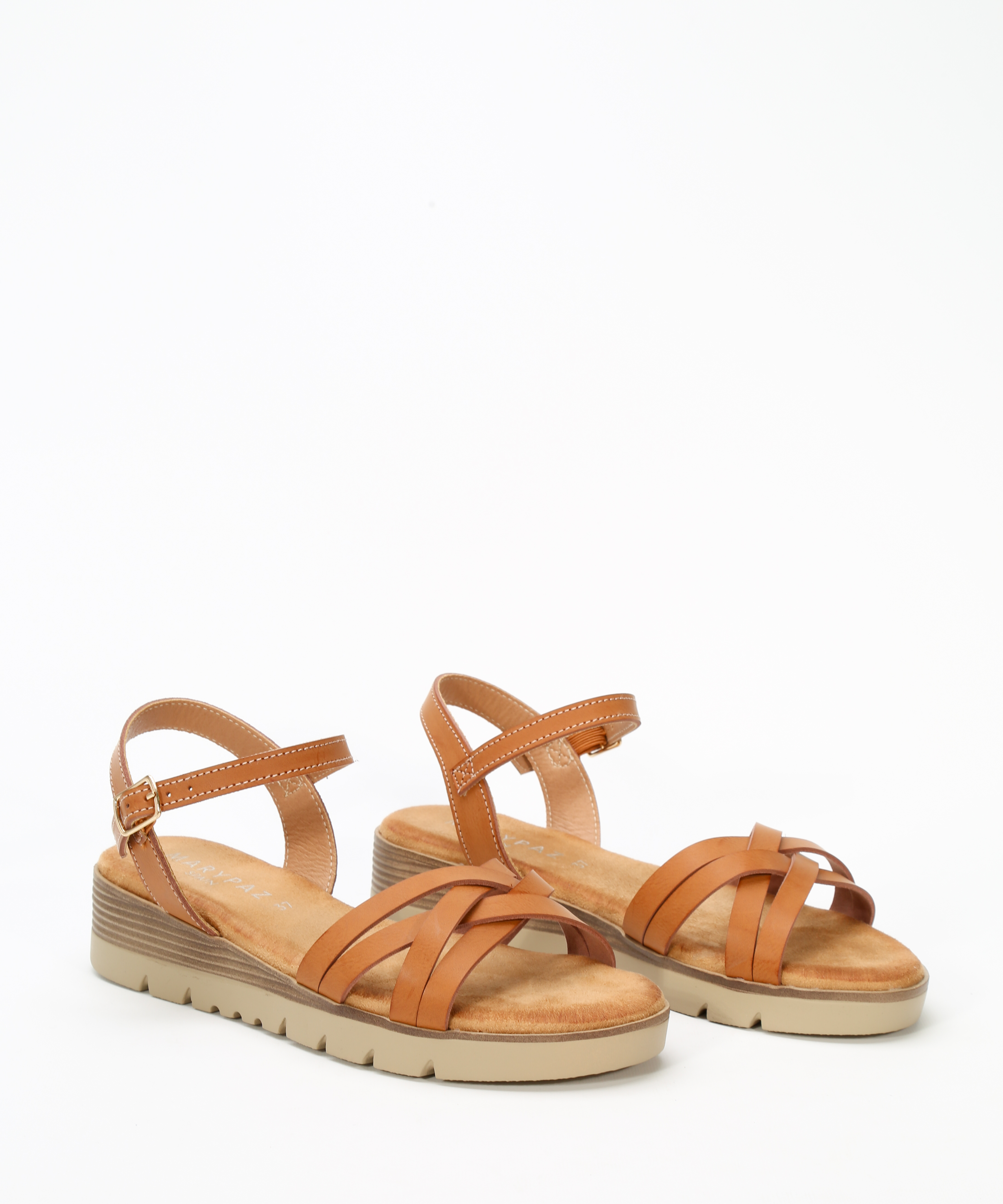 Sandalia plana tiras entrelazadas image number null